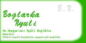 boglarka nyuli business card